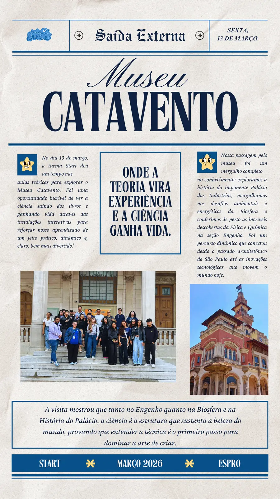 Story em estilo jornal vintage